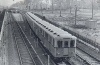 Поїзд з вагонів Д наближається до ст. "Дарниця". Приблизно 1965.